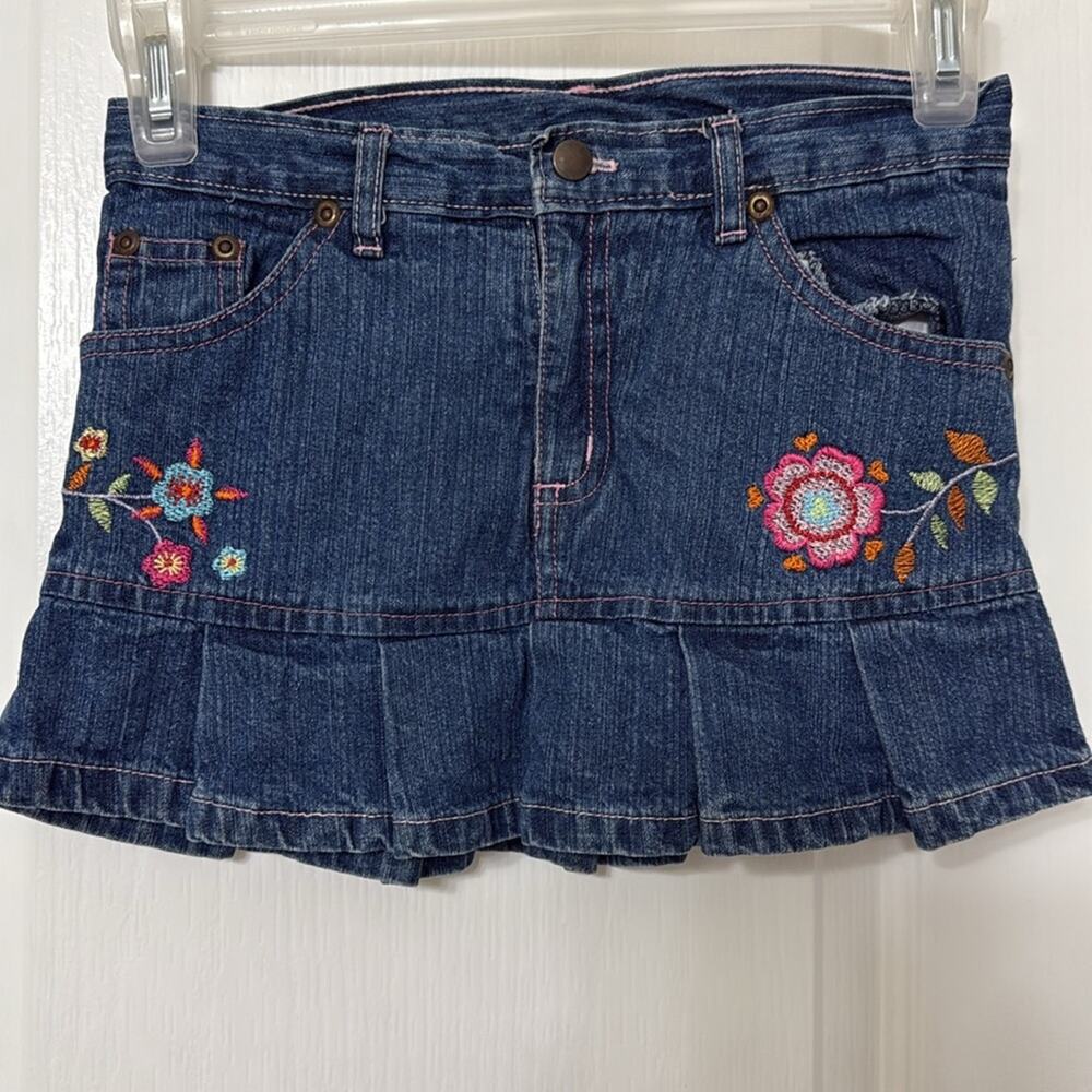 Diva girls embroidered Jean denim skort size 6X